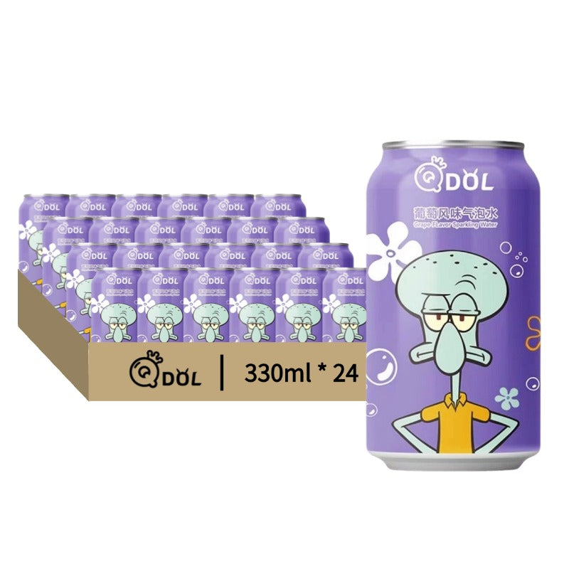 QDOL Eau pétillante saveur raisin 330ml*24
