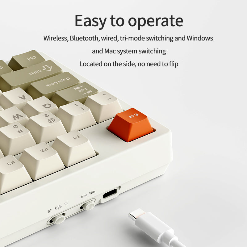 AJAZZ AK35I V3 Clavier mécanique de jeu pleine taille à montage par joint