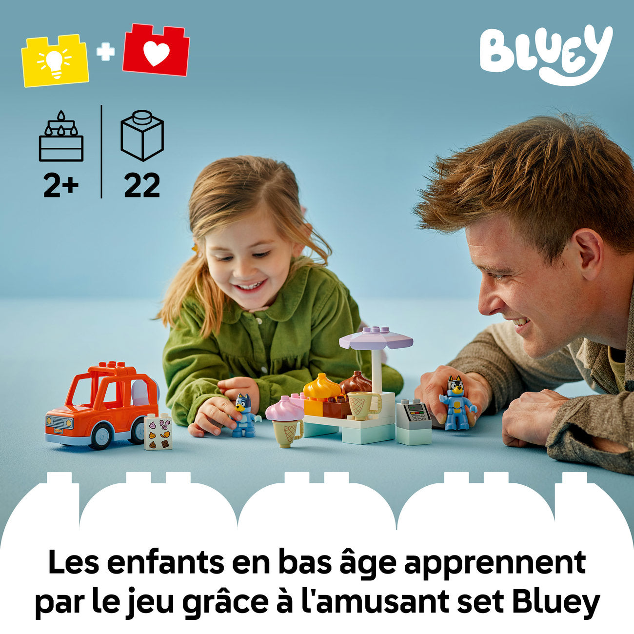 LEGO DUPLO Bluey 10458 Visite chez le marchand de glace avec Bluey