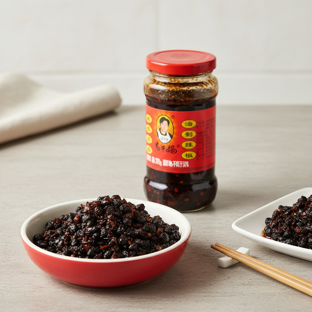Lao Gan Ma Haricots noirs fermentés à l'huile pimentée - 280 g