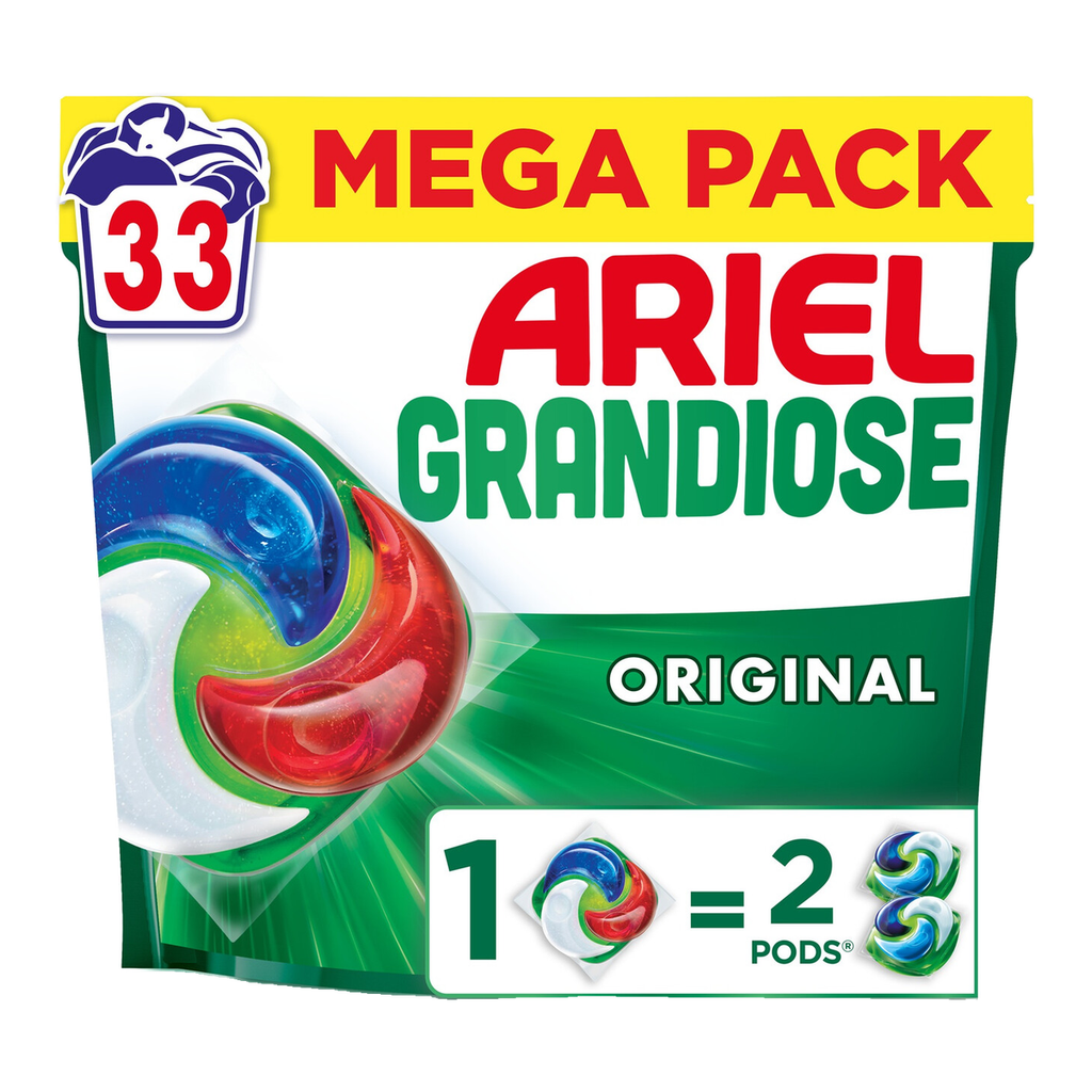 Ariel PODS® Grandiose original Capsules de lessive, 33 doses