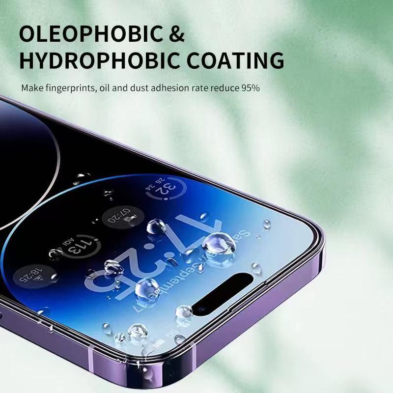 Film Protecteur en Verre Trempé HD pour iPhone 16 Pro Max, Sans Poussière, Verre de Haute Qualité, Positionnement Précis, Installation Facile