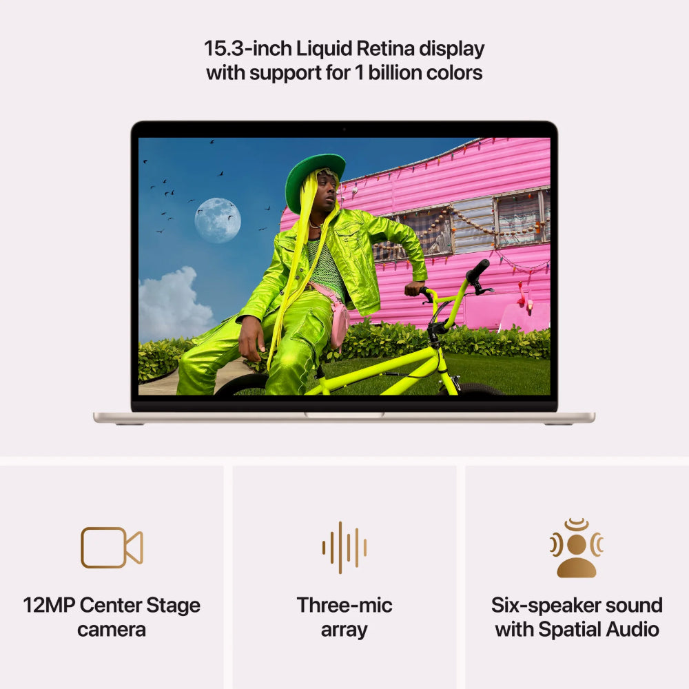 Apple MacBook Air 15 pouces Puce M5 CPU 10 cœurs GPU 10 cœurs 24 Go RAM 1 To SSD Argent, AZERTY