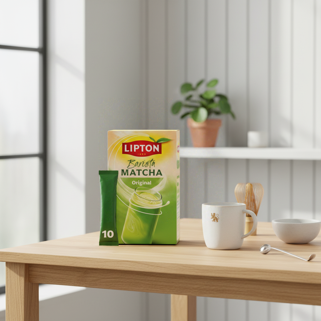 LIPTON Boisson instantanée Matcha Avoine - 10 x 11,2 g