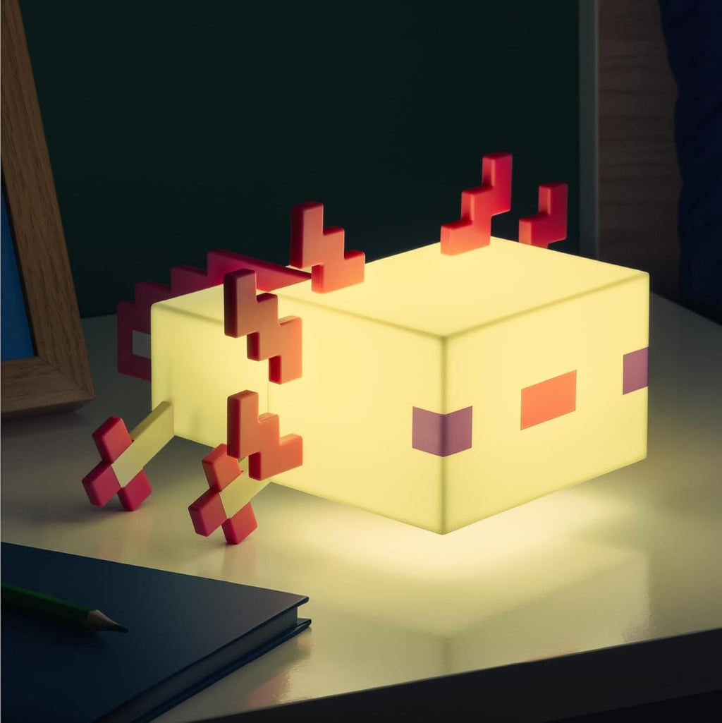 MINECRAFT Axolotl Lumière Changeant de Couleur - sous Licence Officielle - 5 Modes de Couleur - à piles