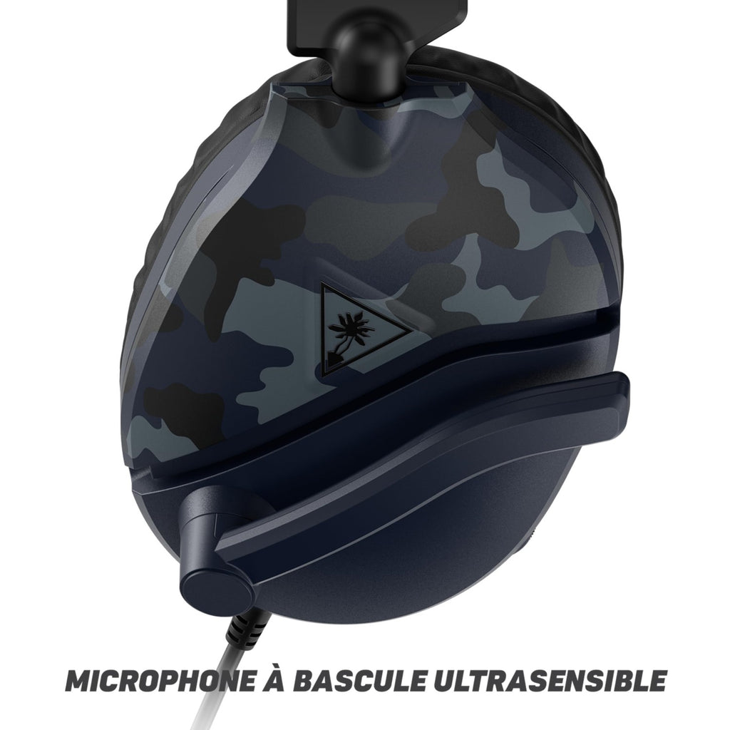 TURTLE BEACH Recon 70 Casque Gaming Filaire (Prise 3.5mm) - Micro Muet par Basculement - PC, PS5, Xbox Series X|S, Switch 2 & Plus - Camouflage Bleu