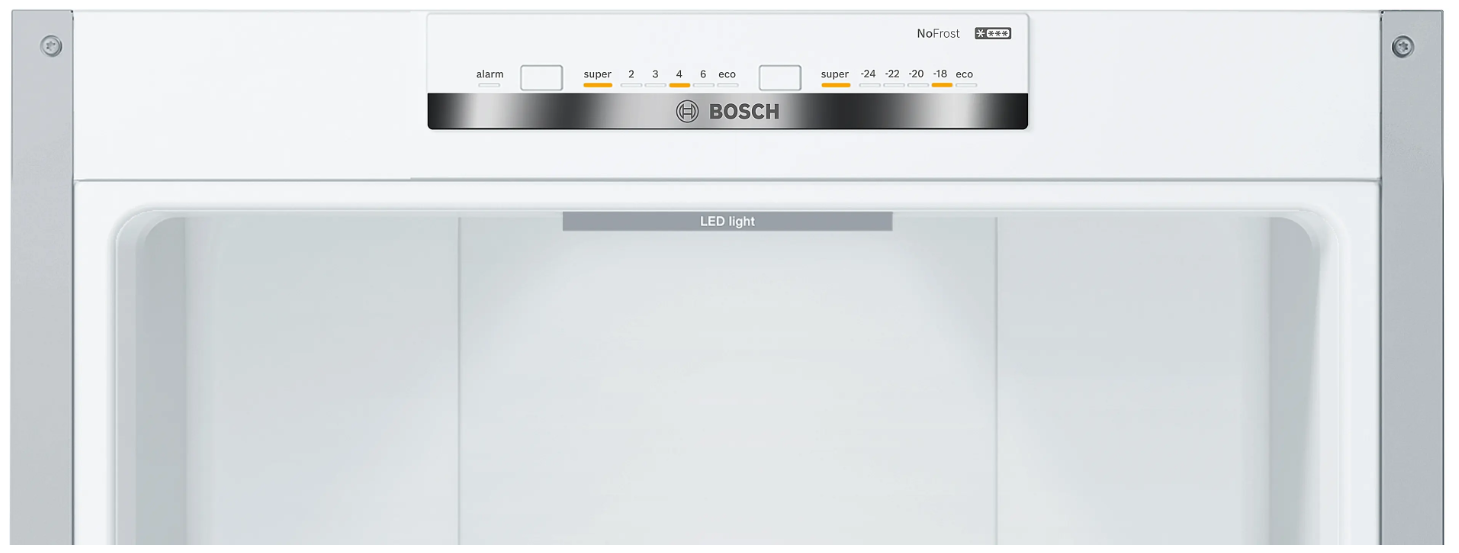 Bosch KGN39VLEB Réfrigérateur et congélateur 368 L Classe E - Inox