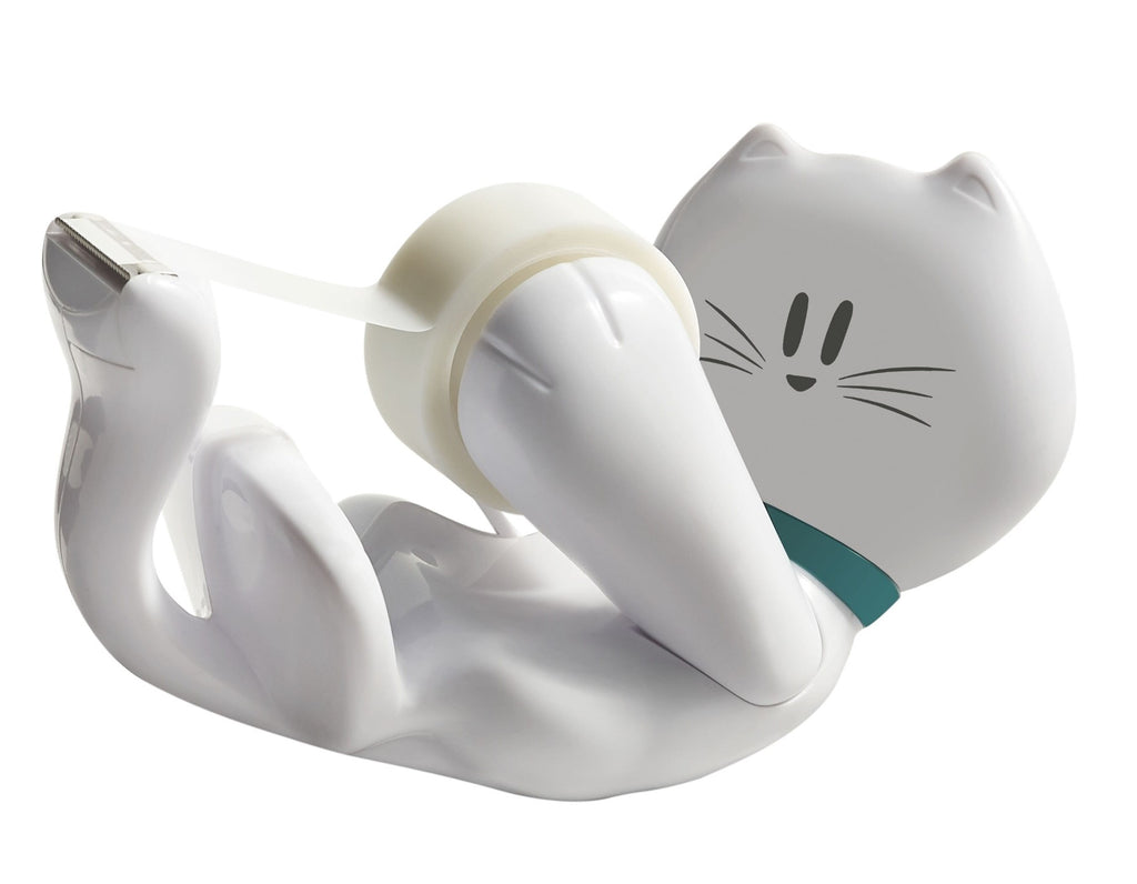 Scotch Distributeur de ruban adhésif pour chat C39 + ruban adhésif Scotch Magic, 19 mm x 8,89 m, 1 rouleau/boîte