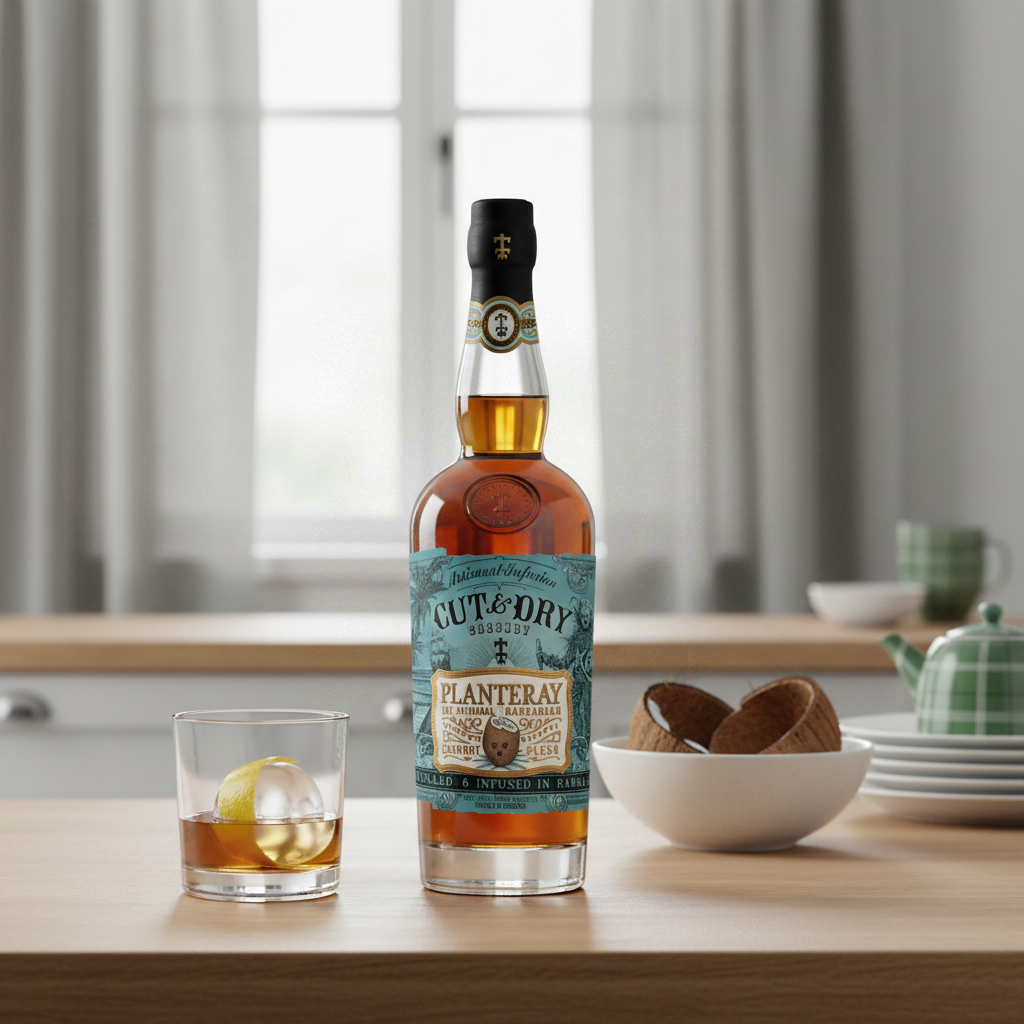 PLANTERAY RUM - (Ex Plantation) - Cut & Dry Coconut - Boisson spiritueuse à base de RHUM - Origine: Barbade - Notes de noix de coco & Vanille - 40% Alcool - 70 cl