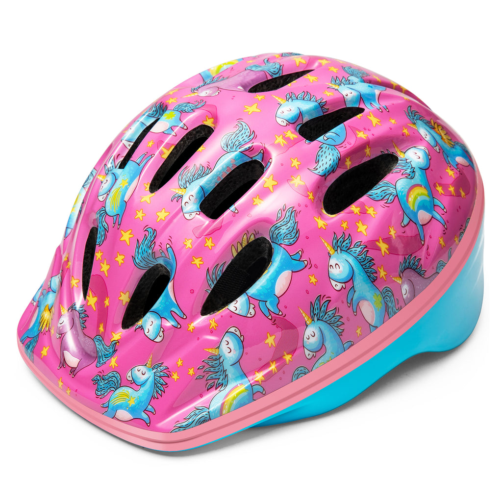 OutdoorMaster Ibex casque de vélo pour enfants et adolescents, adapté aux vélos d’équilibre et aux porteurs pour tout-petits, rose, taille S