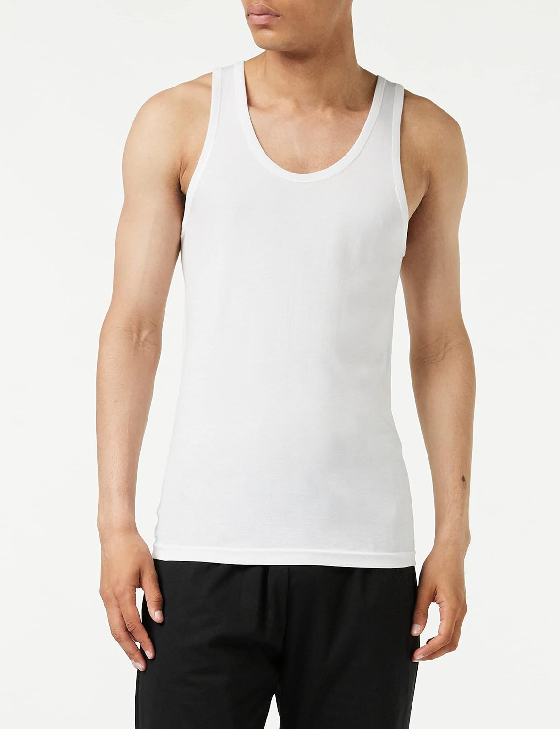 EMINENCE Débardeur homme Pur Coton Premium Lot de 4, Blanc-Blanc-Blanc-Blanc
