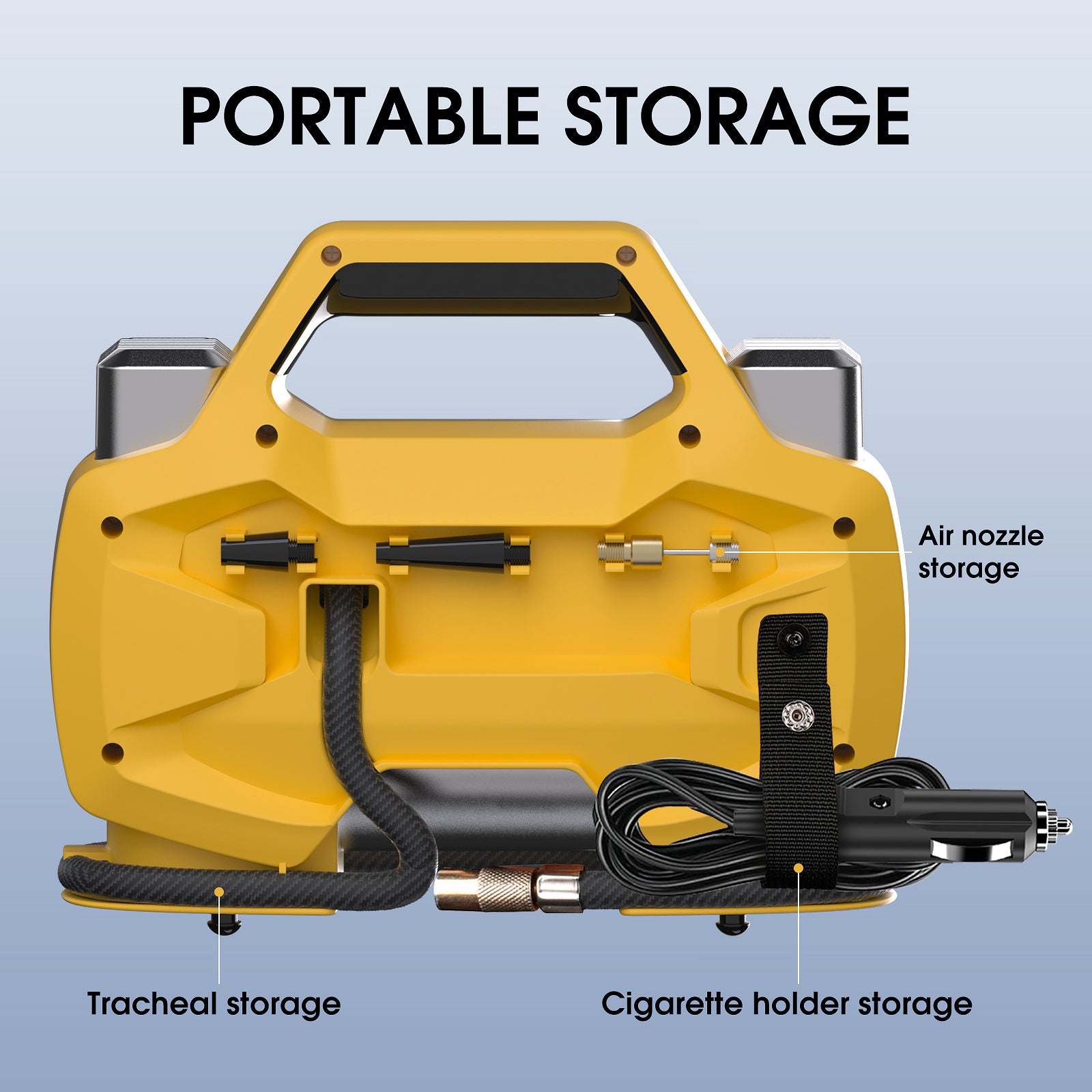 Carsun Pompe à air puissante double 30 cylindres Compacte, portable et efficace – Idéale pour gonflage rapide des pneus de SUV et camping-cars