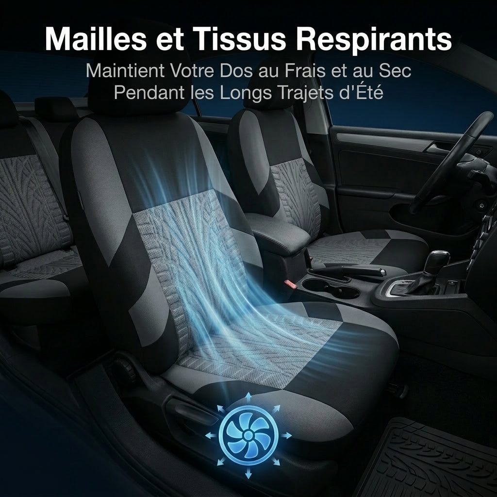 Porbi Y33376-5 Lot de housses de siège auto Gris