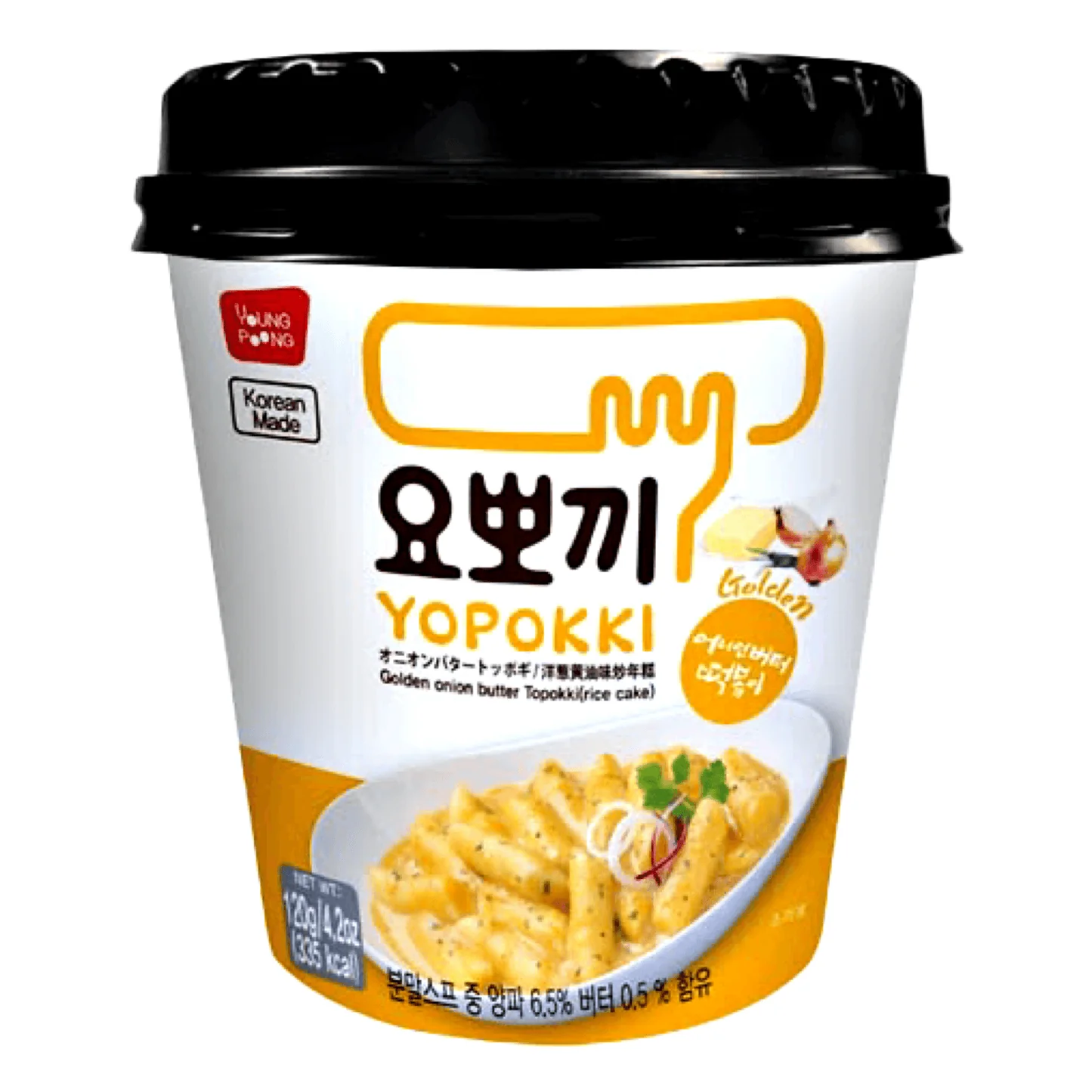 Yopokki Tteokbokki au beurre et à l'oignon doré - 120 g