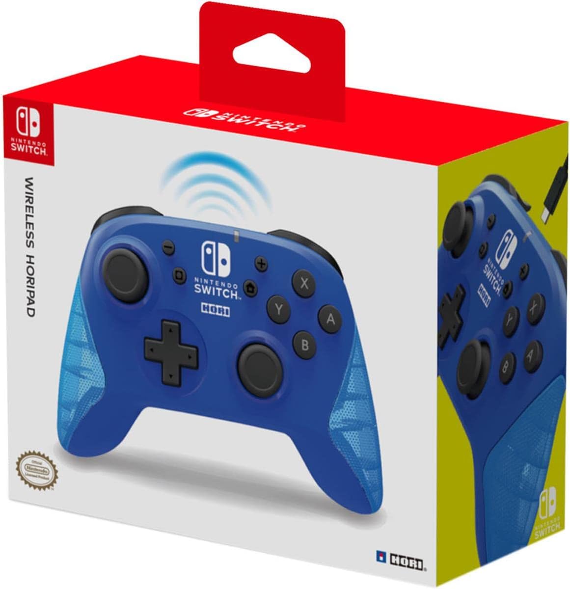 Hori Manette Sans Fil Horipad - Licence officielle pour Nintendo Switch- Bleu