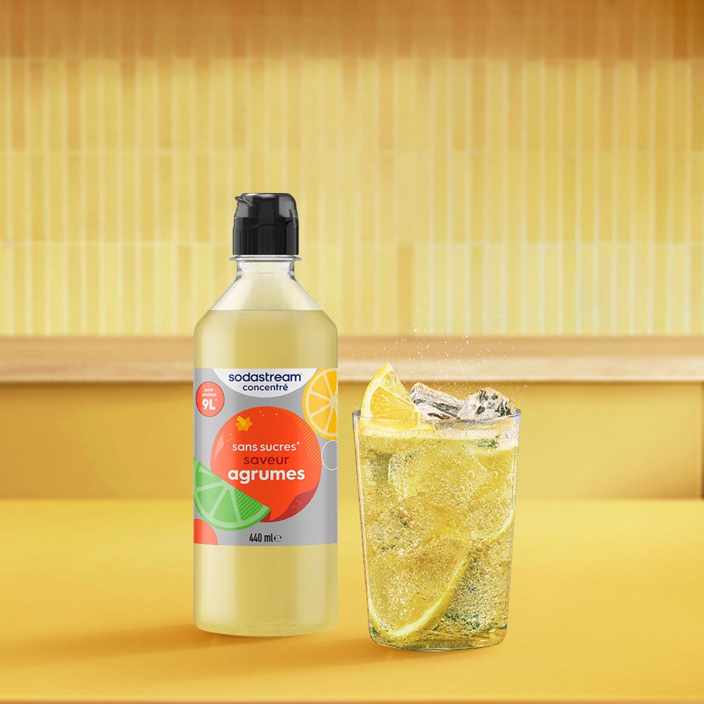SodaStream Lot de 6 Concentrés Saveur Agrumes sans Sucres 440 ml | Préparez jusqu'à 54 L de Boisson