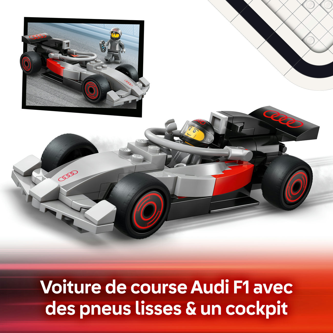 LEGO CITY 60493 Camion de présentation F1® avec voiture de course Audi F1®