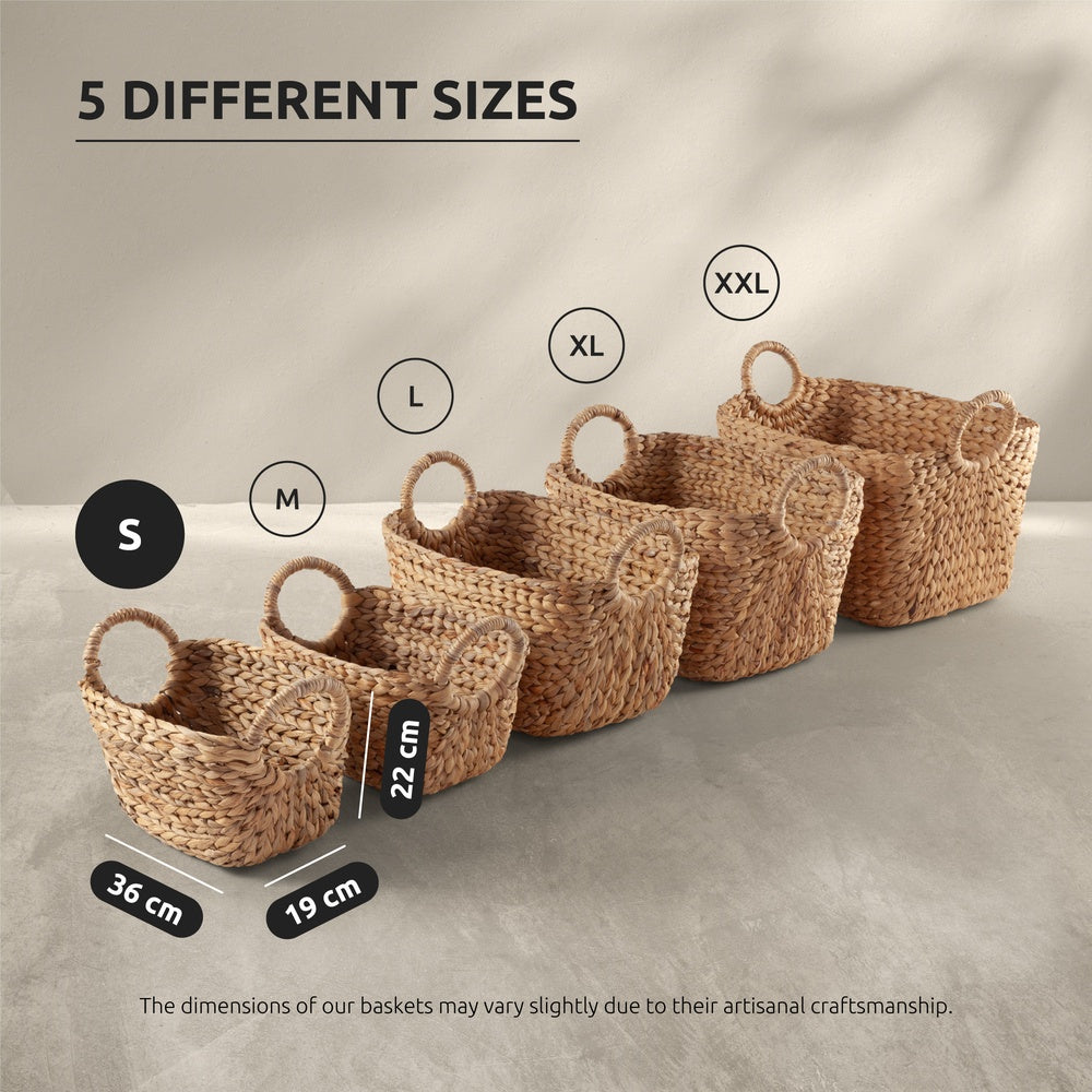 COMPACTOR Caracas Panier de Rangement en Jacinthe d'Eau Taille S