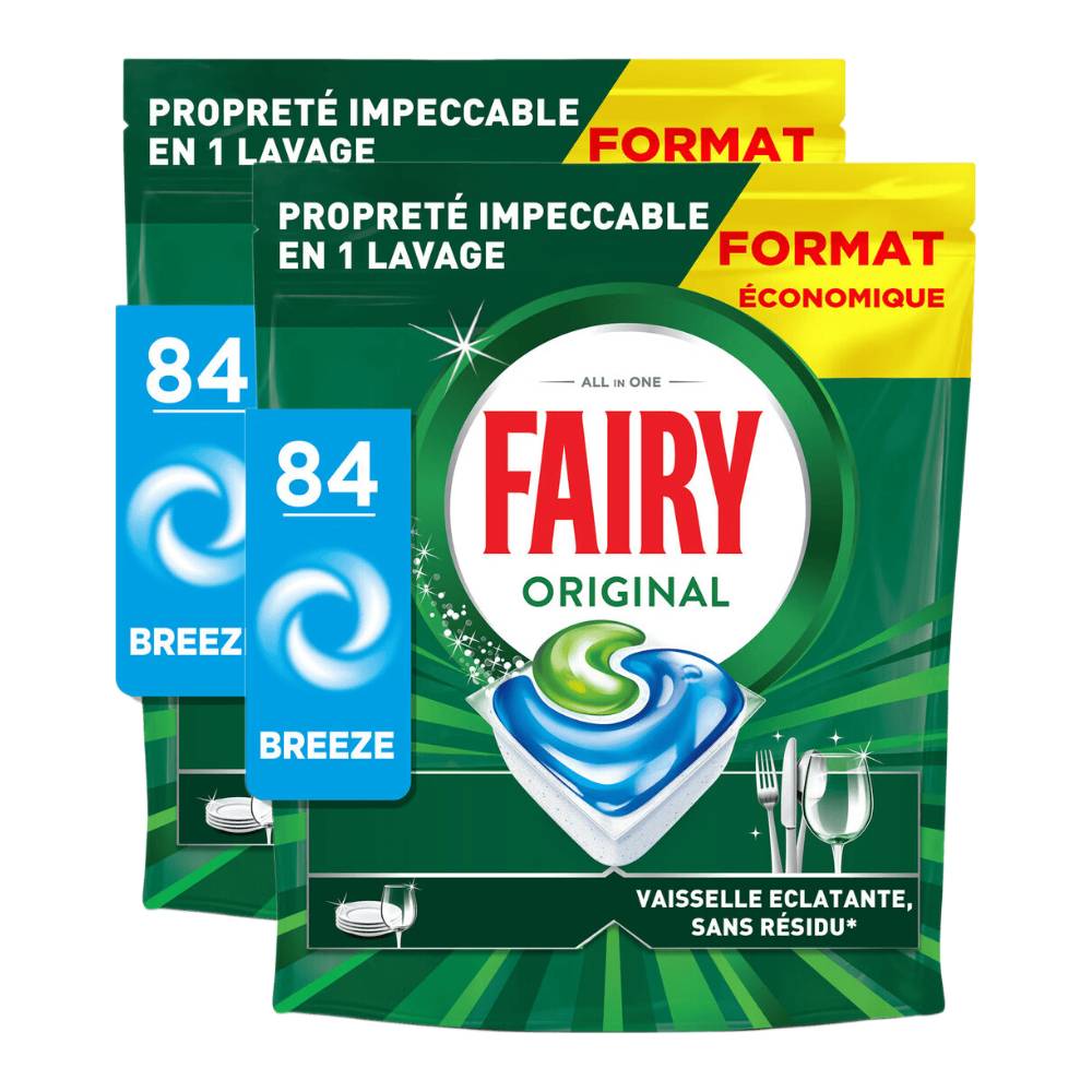 Fairy Capsules Lave-vaisselle Original 2 x X84 (= 168 Capsules)