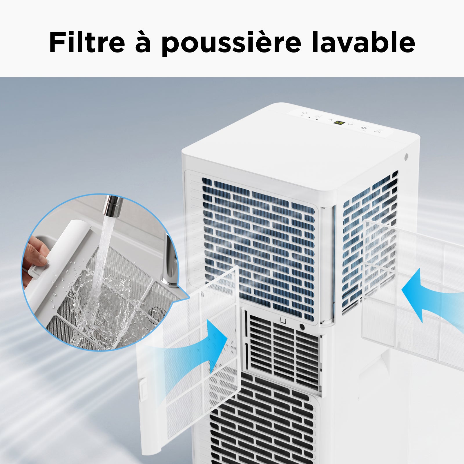 Climatiseur mobile TCL 9000 BTU, Mode 3 en 1 refroidissement / ventilateur / déshumidificateur, Refroidissement uniquement, Télécommande, Kit pour fenêtre coulissante inclus, Classe énergétique A.