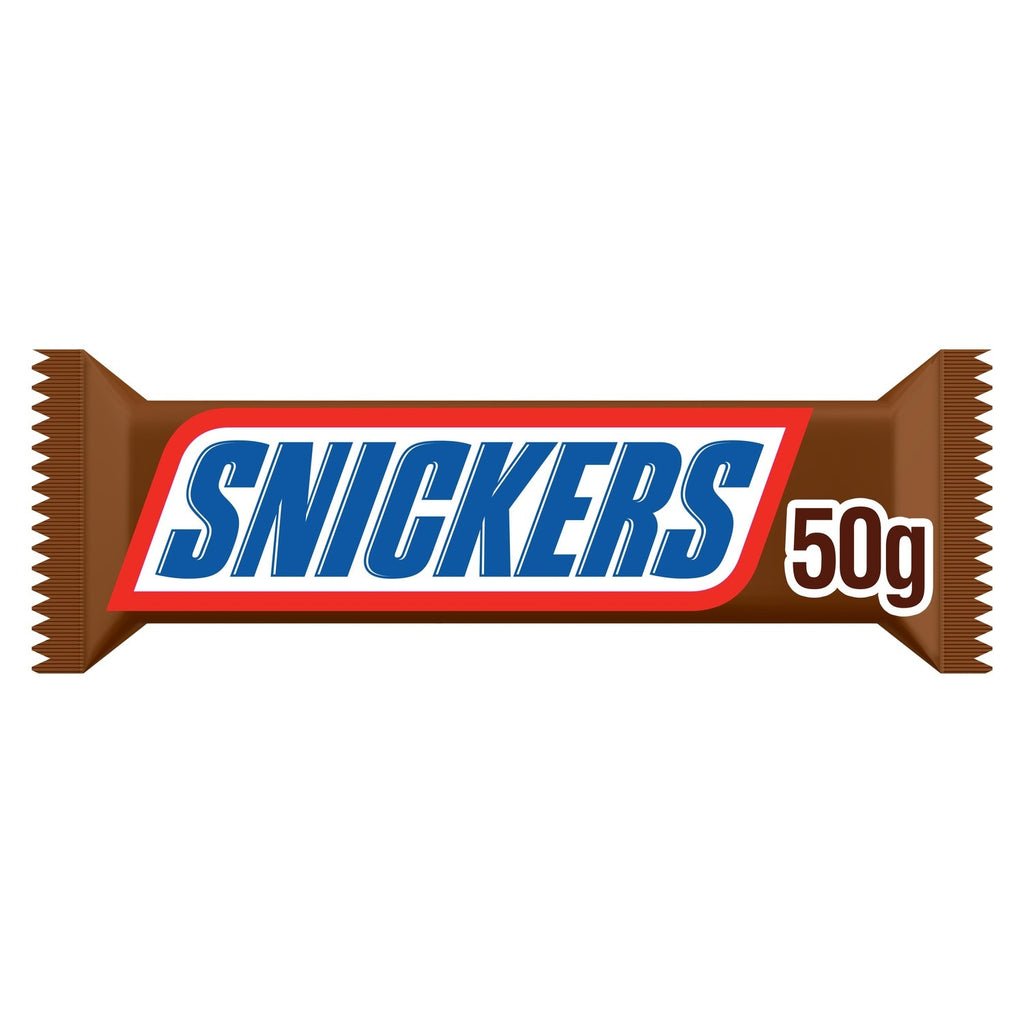 Snickers Barre de Chocolat au Lait Cacahuète Caramel 50 g