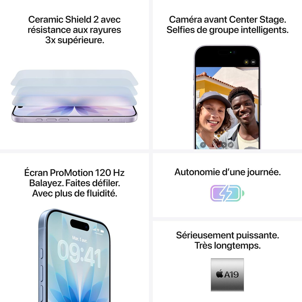 Apple iPhone 17 256 Go - lavande