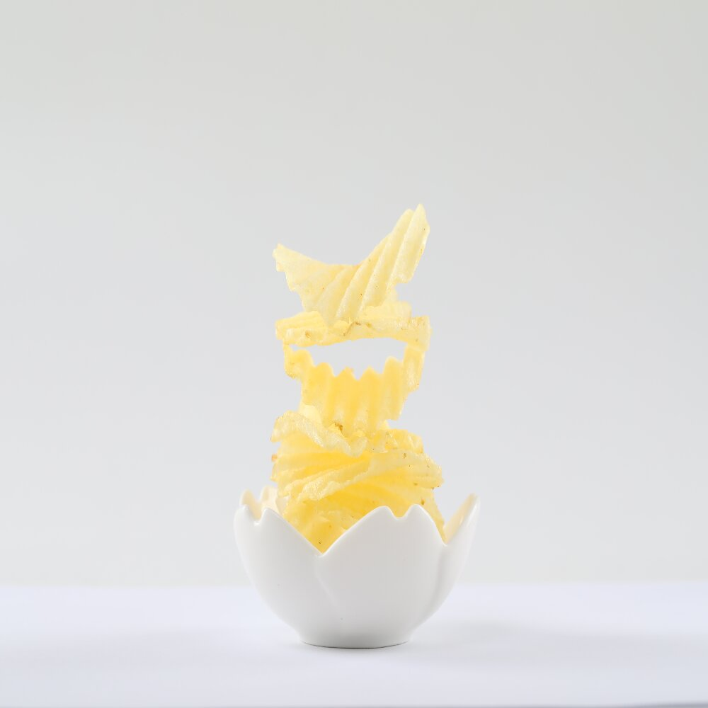 Dianerwa Chips de pommes de terre ondulées fraîchement tranchées, nature, 135 g