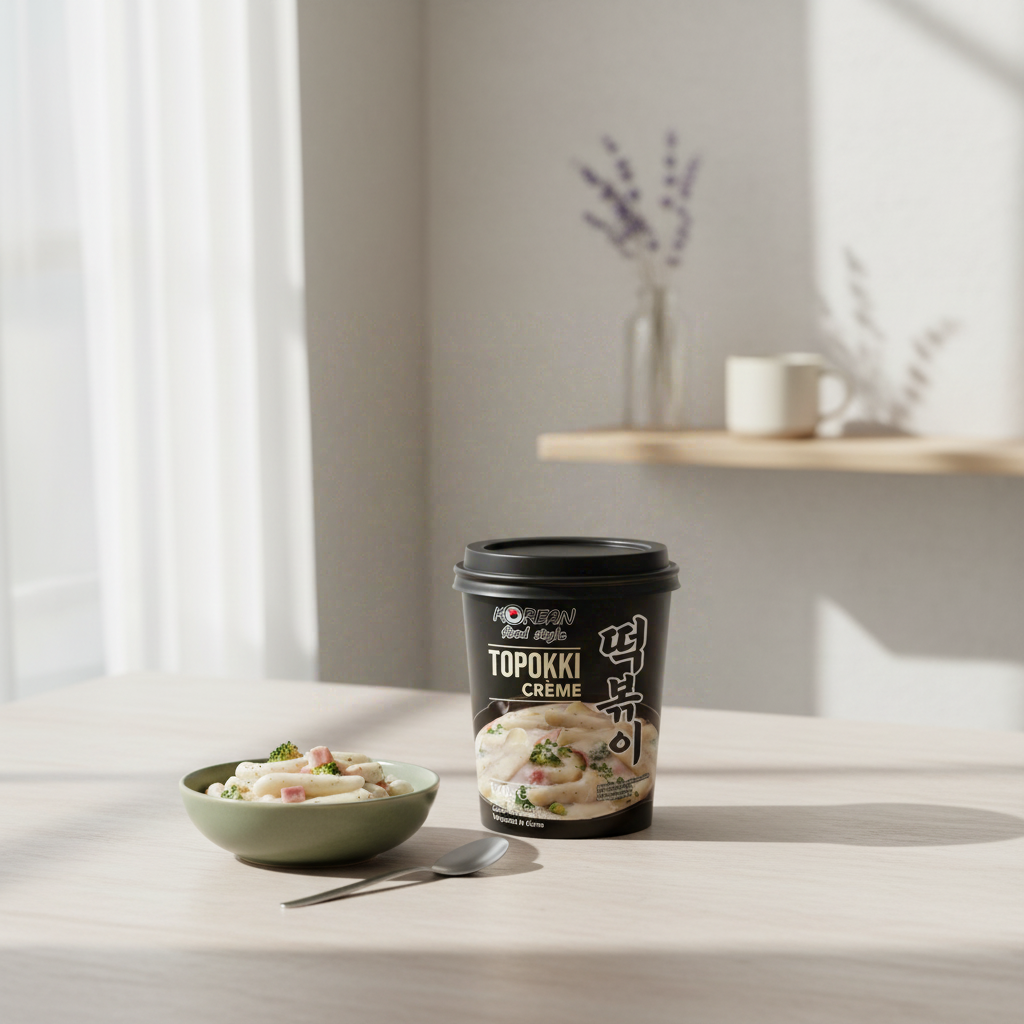 Style cuisine coréenne Gâteau de riz Topokki à la crème 170 g