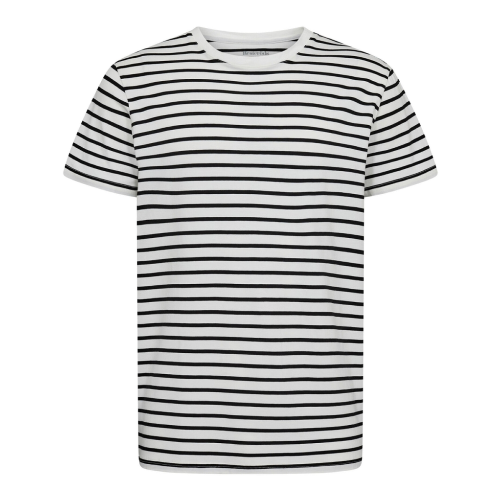 Resteröds T-shirt en bambou à rayures blanches et noires, taille L