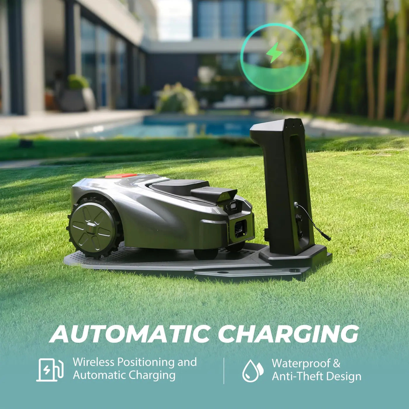 Ensemble d'entretien de jardin | Robot nettoyeur de piscine Aiper Scuba S1 & Tondeuse robot AI ISWARD GX, Nouvelle version, Signal RTK, Sans fil de délimitation, Filtration ultra-fine