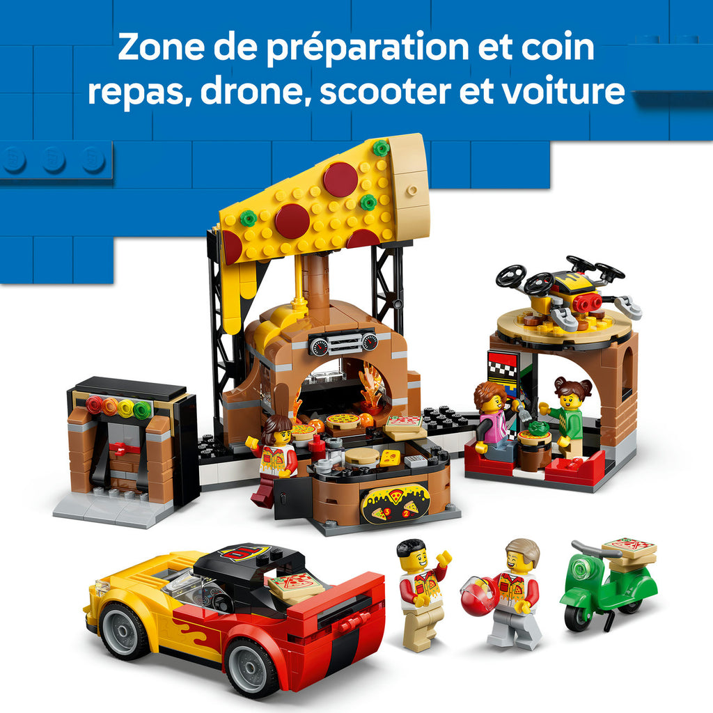 LEGO City 60496 La pizzeria et ses véhicules de livraison