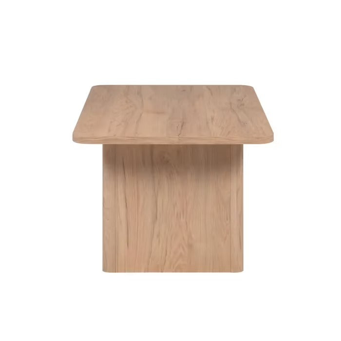 Finori Genf 55B Table basse – 1 étagère ouverte, bords arrondis, finition effet bois – L. 90 cm x H. 42 cm x P. 56 cm