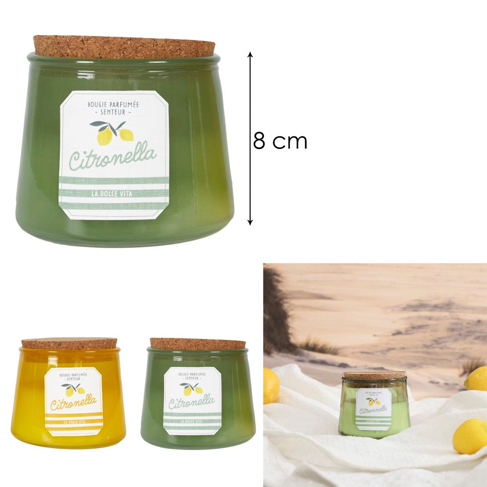 HOME DECO FACTORY Bougie parfumée Bain de Soleil en pot, hauteur 8 cm