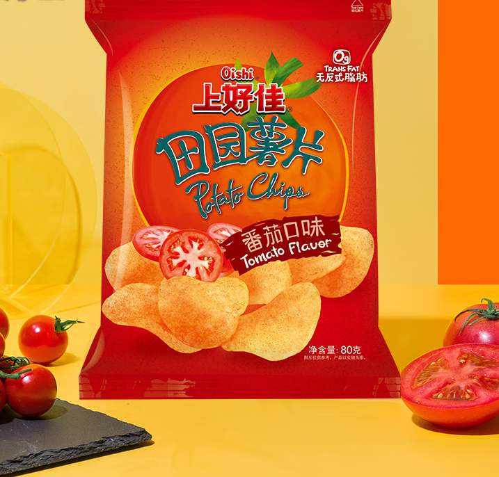 Oishi Chips de pommes de terre (saveur tomate) 80 g