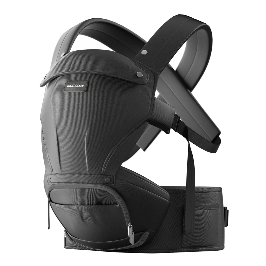 Momcozy HC002 AIR Porte-bébé et siège de hanche 2-en-1 - Noir