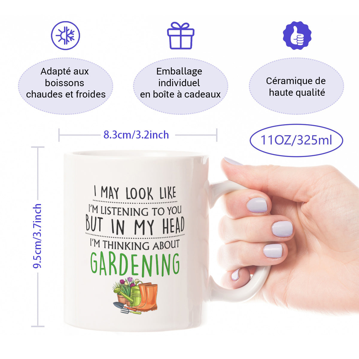 Alphynix Mug de jardinage humoristique 1 pièce, mug à café, cadeau d’anniversaire et de Saint-Valentin pour femmes, hommes, elle, lui, amateurs de jardin, jardiniers et amateurs de plantes, 11 oz