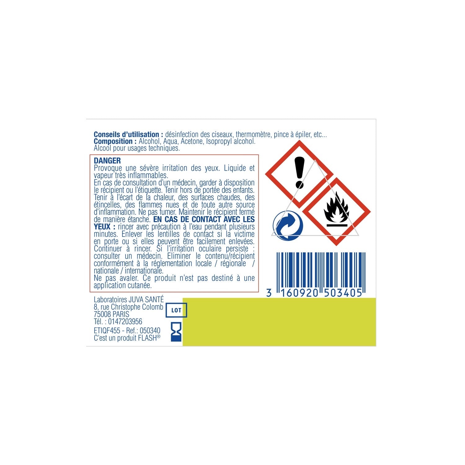 MERCUROCHROME Alcool désinfectant à 90% pour matériel et instruments 100 ml