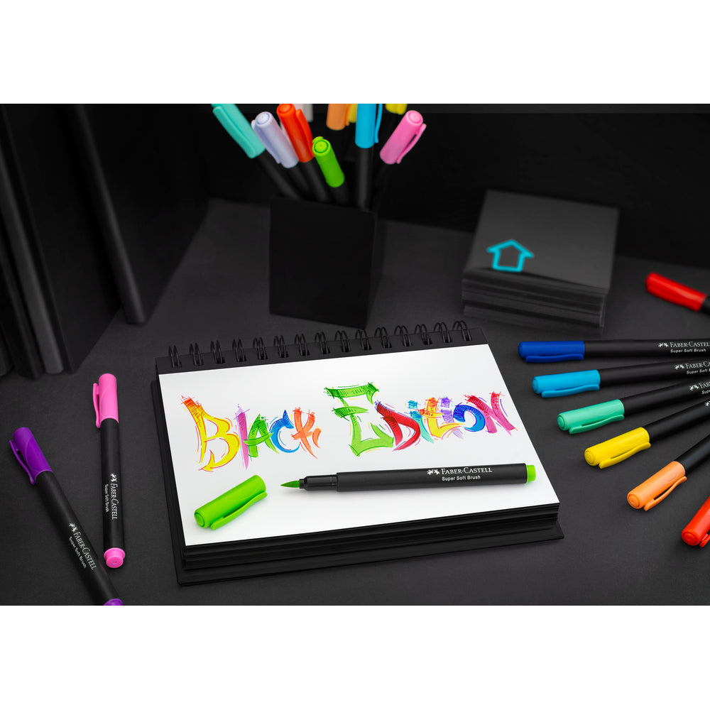 Faber-Castell Black Edition Lot de 20 feutres pinceaux