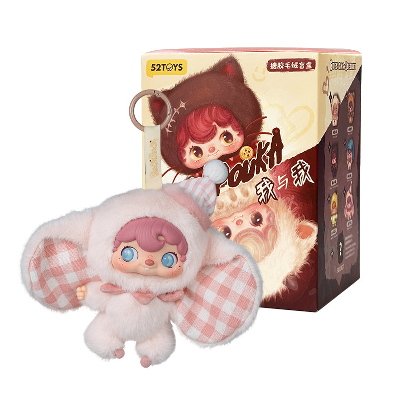 52TOYS POUKAPOUKA Série Me & Myself Boîte Mystère Peluche Vinyle Figurine de Collection Mignonne Tendance Une Figurine Aléatoire par Commande
