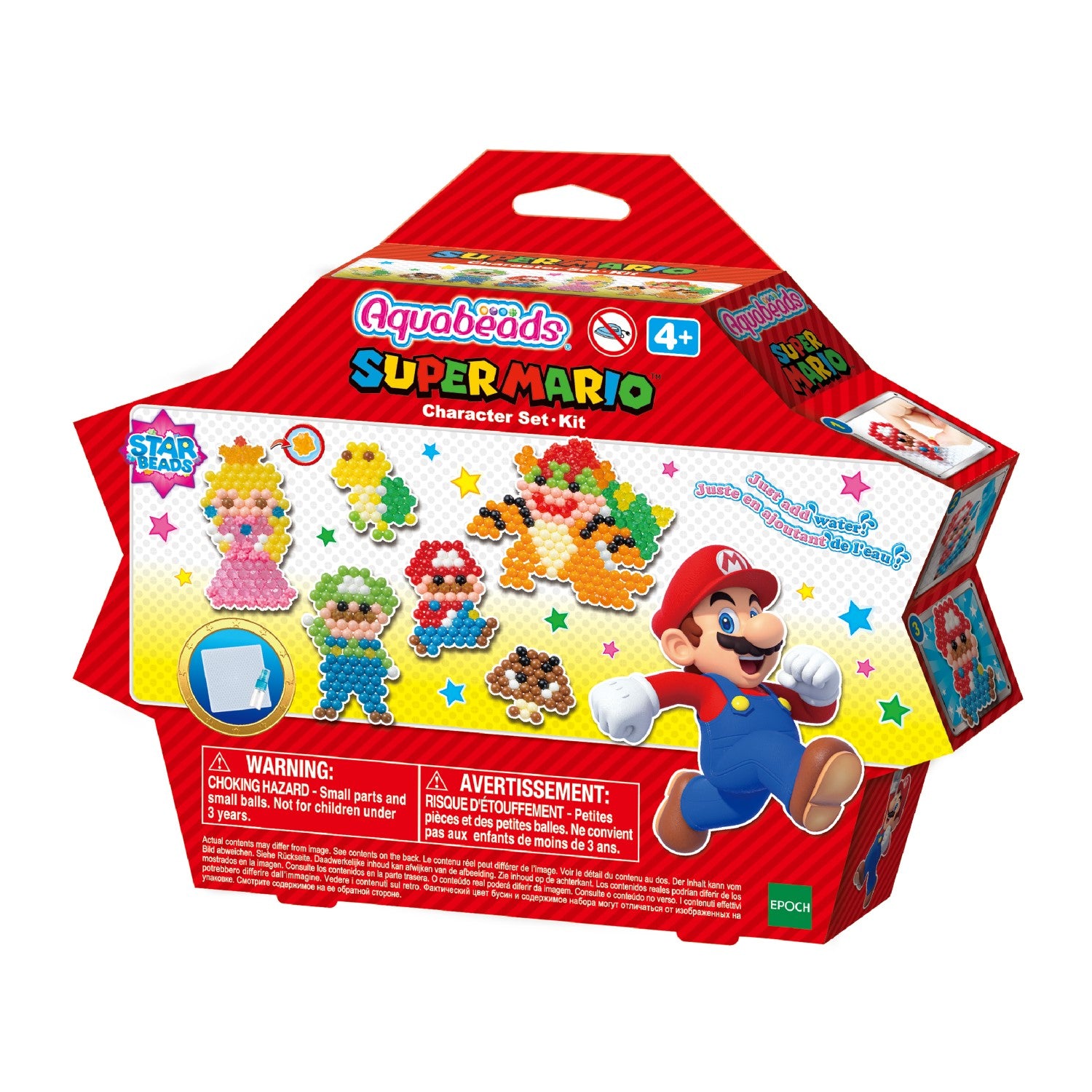 Aquabeads Set de personnages Super Mario avec pack de perles étoiles