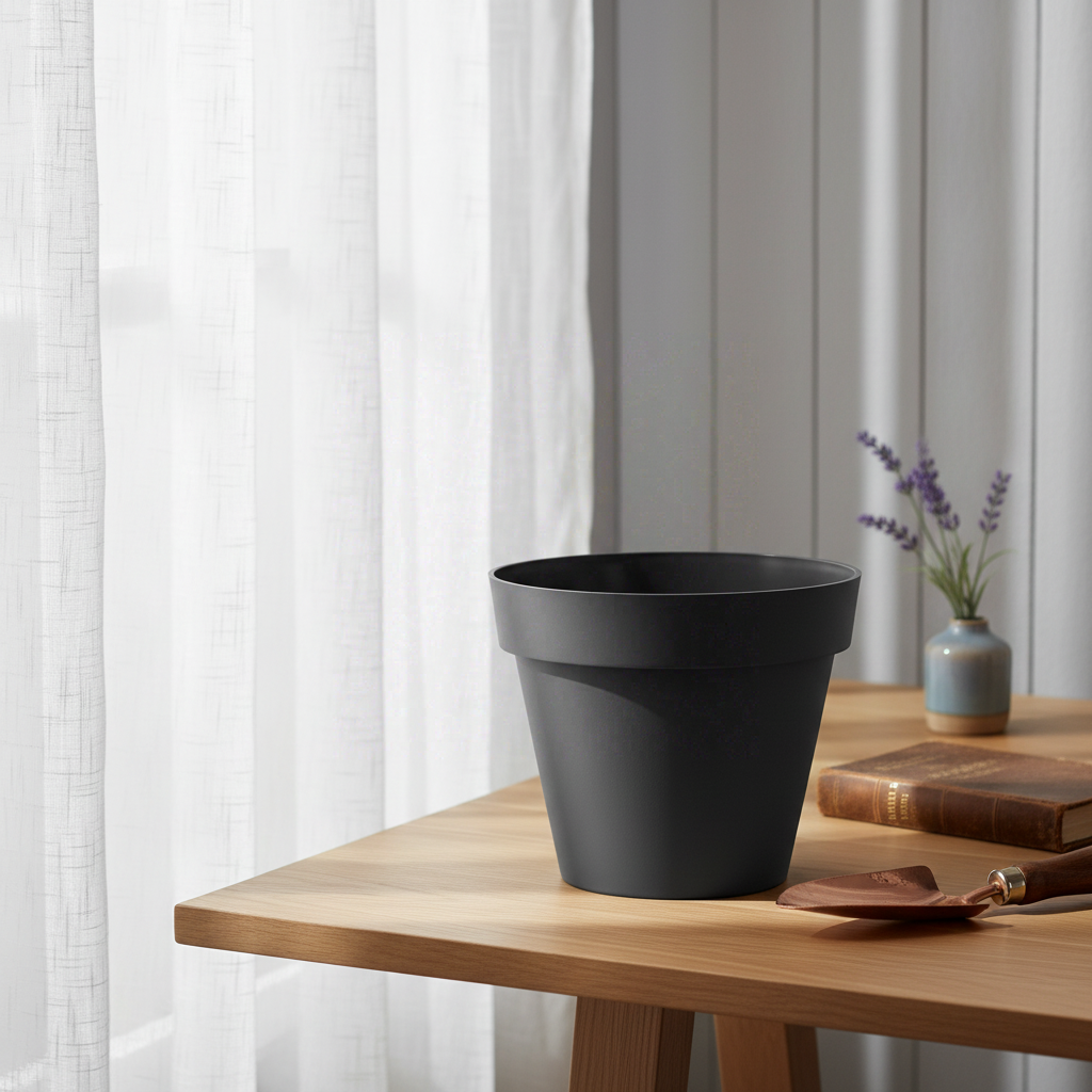 EDA Pot TOSCANE Gris anthracite Ø 20 cm Dim. Ø 20 x 17 cm Volume 3 L