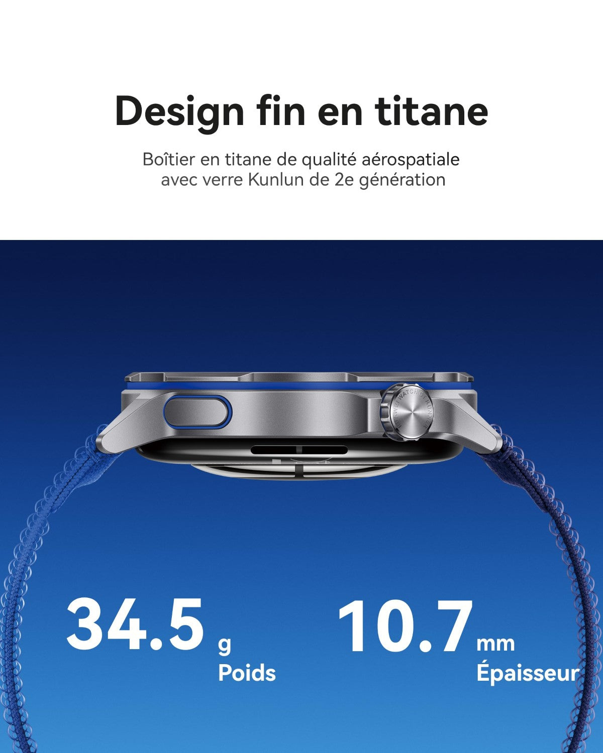 Huawei Montre Connectée GT Runner 2 Bleu Crépusculaire