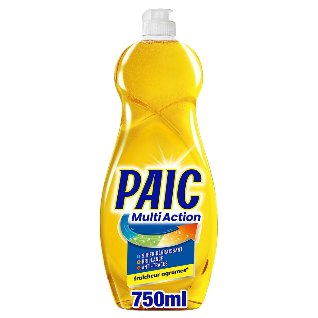 Paic Liquide Vaisselle Multi-Action Super Dégraissant Anti-Traces Agrumes 3 x 750 ml (= 2,25 L)