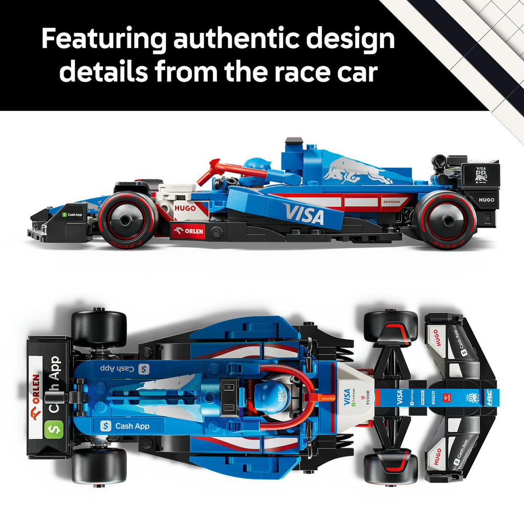 LEGO Speed Champions 77246 Ensemble de construction de voiture de course F1 Visa Cash App RB VCARB 01
