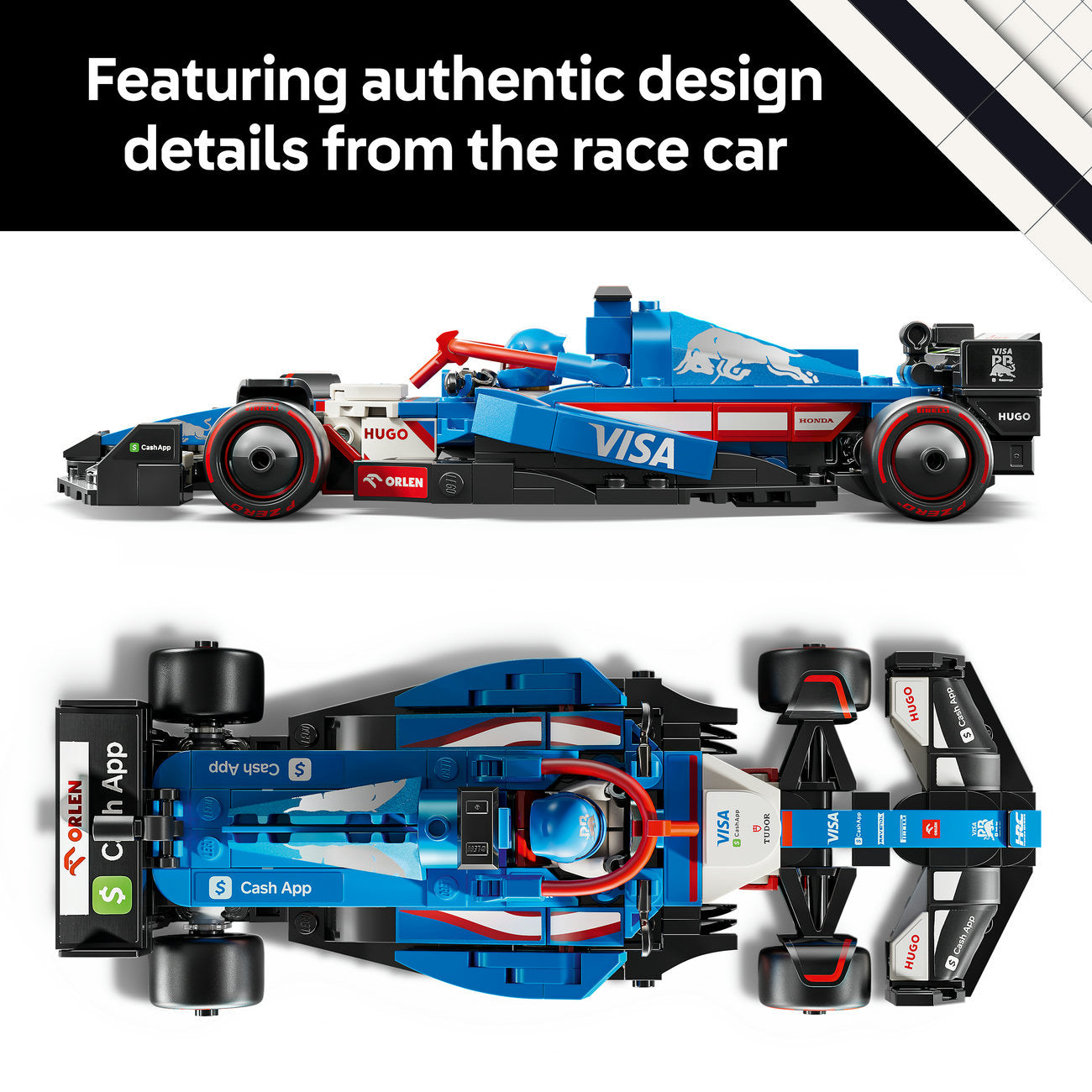 LEGO Speed Champions 77246 Ensemble de construction de voiture de course F1 Visa Cash App RB VCARB 01