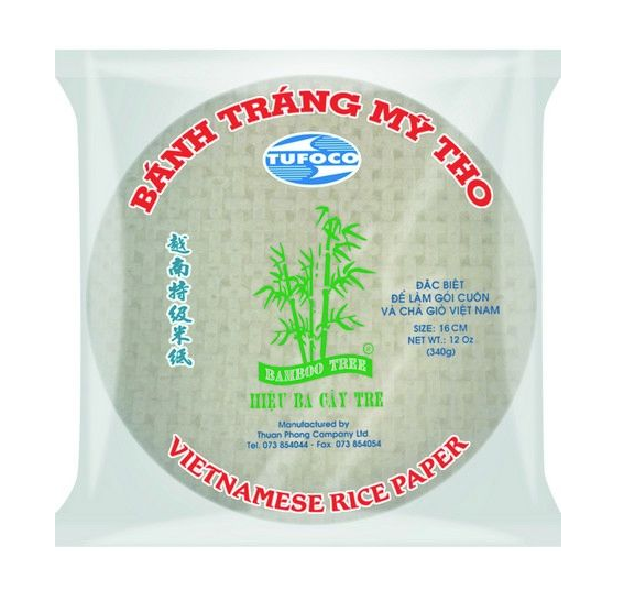BAMBOO TREE Feuilles de riz pour rouleau d’été rond 16 cm - 340 g