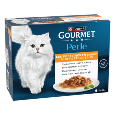 Gourmet Perle Filettine en sauce - Pack variété pour chat - 12 x 85 g