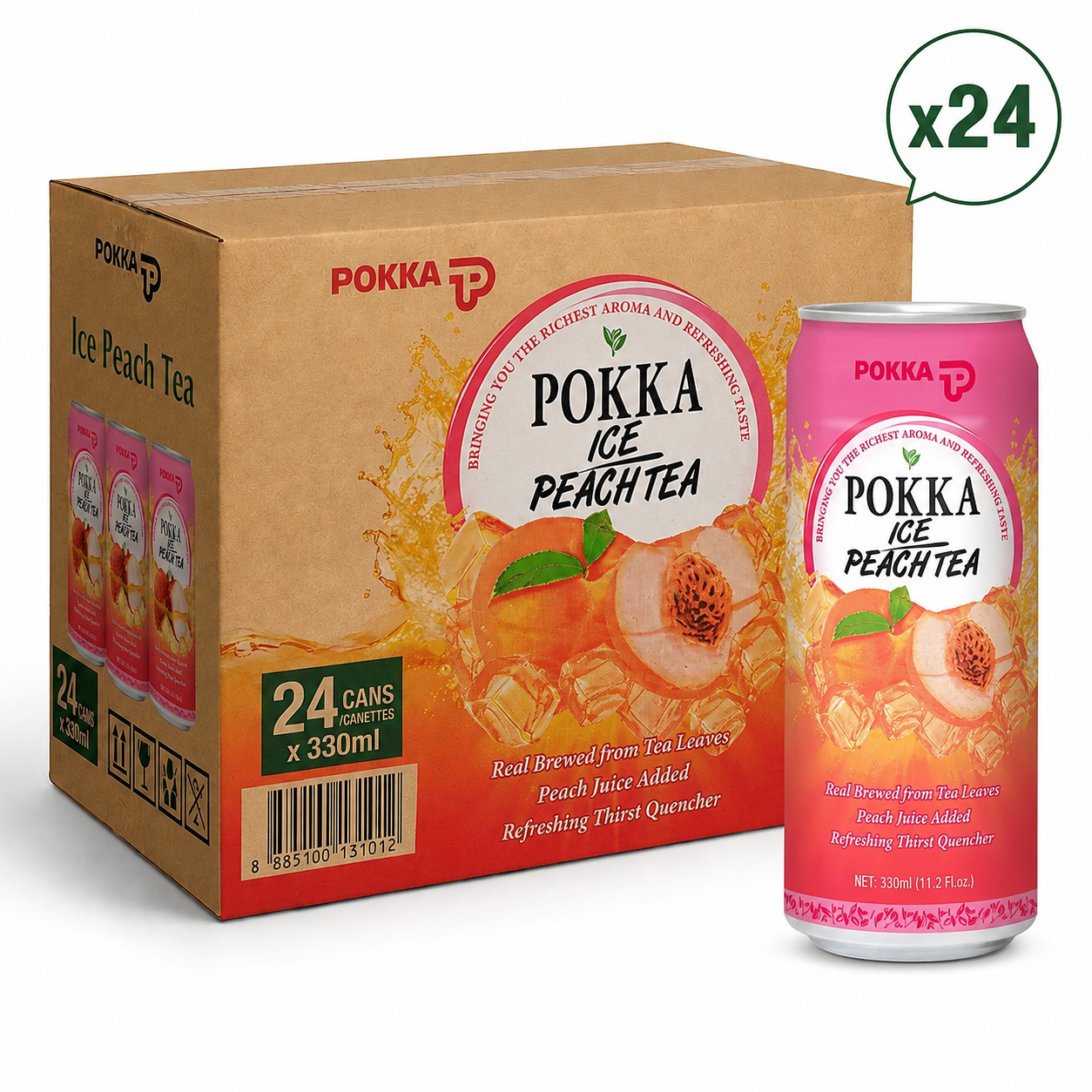 POKKA Boisson the peche 300ml (carton) x24