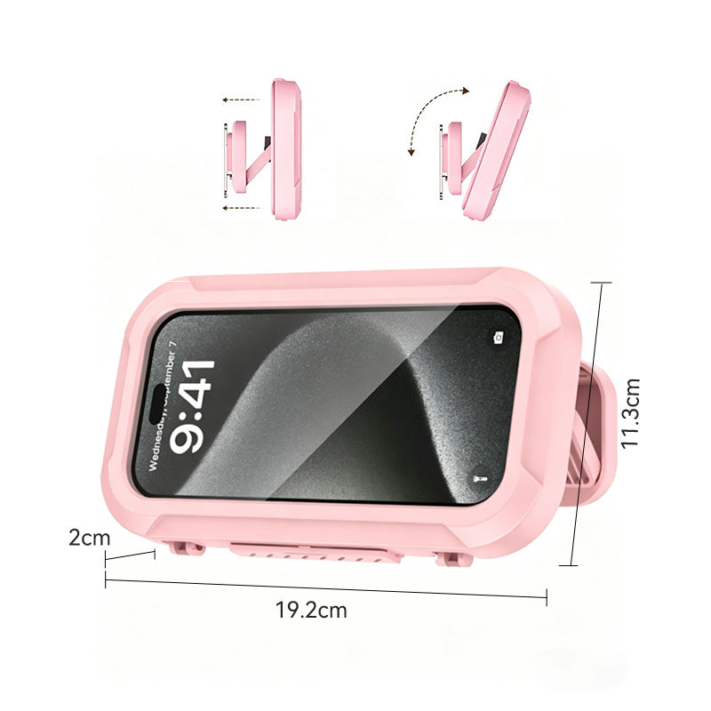 JORDAN&JUDY Protection étanche pour téléphone, support étanche rotatif à 360° réactif au toucher, sans perçage, pour la salle de bain, rose