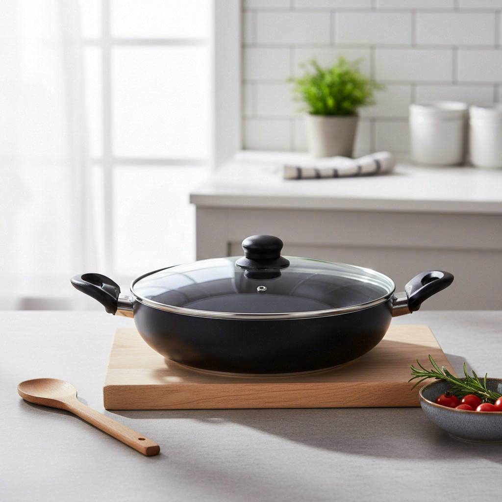 Alpina Poêle à frire avec couvercle en verre Ø 28 cm